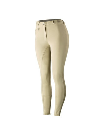 HORZE Active Women's Horse Riding Pants Breeches - Silicone Full Seat -  White - Size 26 