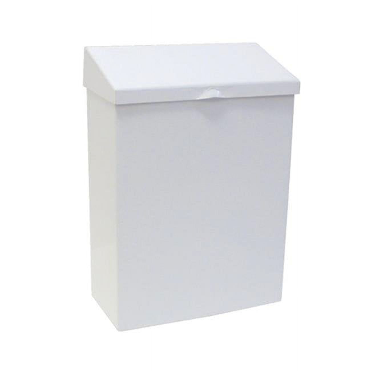 HOS Feminine Hygiene Product Metal Waste Receptacle, White