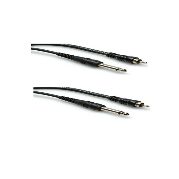 HOSA CPR-103 INTERCONNECT 1/4" TS TO RCA MALE 3'FT PAIR 2 PIECES