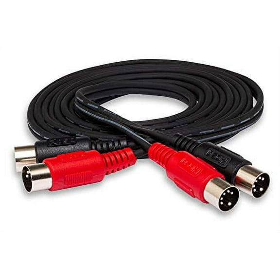 HOSA MID-204 Dual MIDI Cable 4m Dual 5-Pin DIN to Same, Professional Audio MIDI Connection Cable