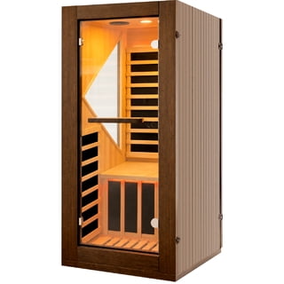 HOSAUNA Infrared Saunas Home Sauna for Indoor, Dry Saunas with 7 Color Therapy, 1090W Low EMF Fast Heat for Living Room Bathroom Gym