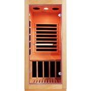 Hosauna 1-Person Hemlock Infrared Home Sauna, 980W Heaters, Bluetooth Music, Ambient Light, Sole Control