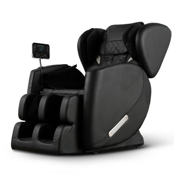 HOSAUNA Massage Chair Recliner with Zero Gravity with Full Body Air Pressure ,Black