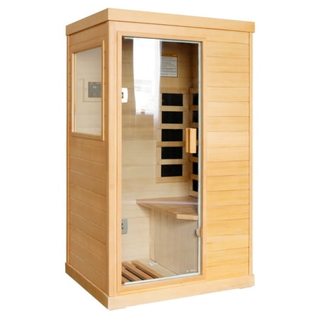 HOSAUNA Saunas Far Infrared Sauna Canadian Hemlock Wood 1200W Indoor Sauna