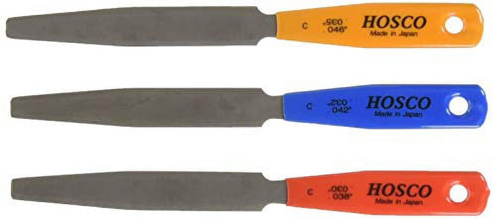 HOSCO LUTHIERS TOOLS Nut groove cut file 3-piece classic guitar TL-NF3C