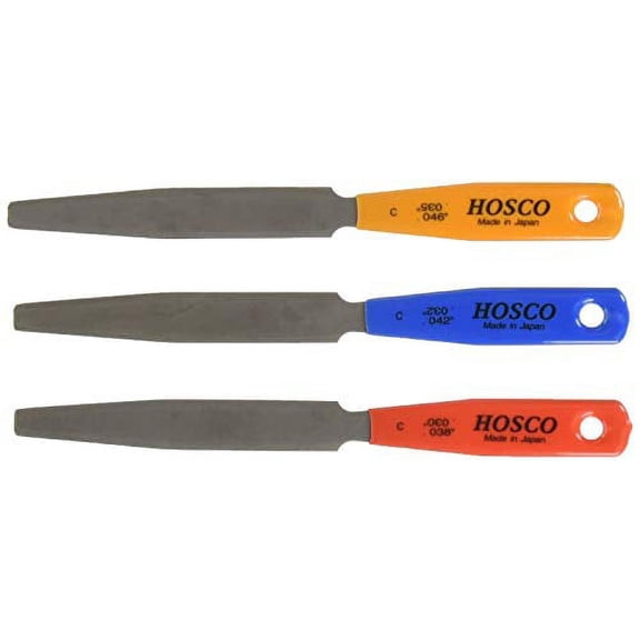HOSCO LUTHIERS TOOLS Nut groove cut file 3-piece classic guitar TL-NF3C