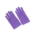 thumbnail image 1 of HOSIA Thin Stretch Short Formal Gloves Plain Full Finger Gloves for Men and Women Thin Gloves Costume Accessories Wrist Length Spandex Stretch Halloween Cosplay Party Wedding Prom Gloves Purple A, 1 of 3