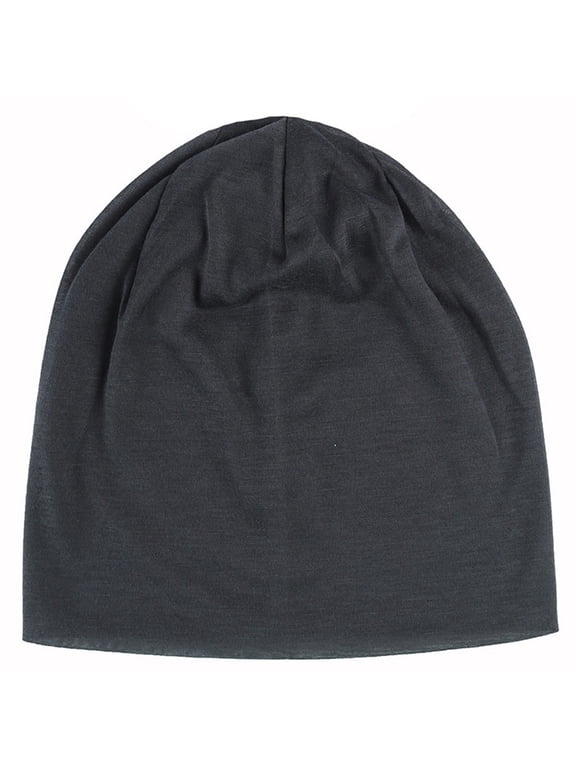 Unisex Slouchy Beanie Hat Lightweight Soft Stretch Sleep Cap Breathable Chemo Headwear Skull Cap for Running Cooling Slouchy Beanie Sweat Wicking Skull Cap Soft Outdoor Sports Headwear Grey