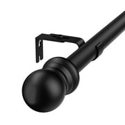 HOSKO CURTAIN ROD WINDOW CURTAIN RODS SET CURTAIN RODS FOR WINDOWS - BLACK