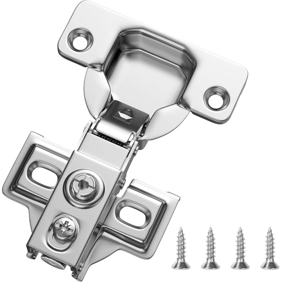 HOSOM 20 Pack Soft Close Hinges, 1/2" Overlay Kitchen Cabinet Door Hinges, Soft Close, 2-Way Adjustment, 100 Opening Angle, Concealed