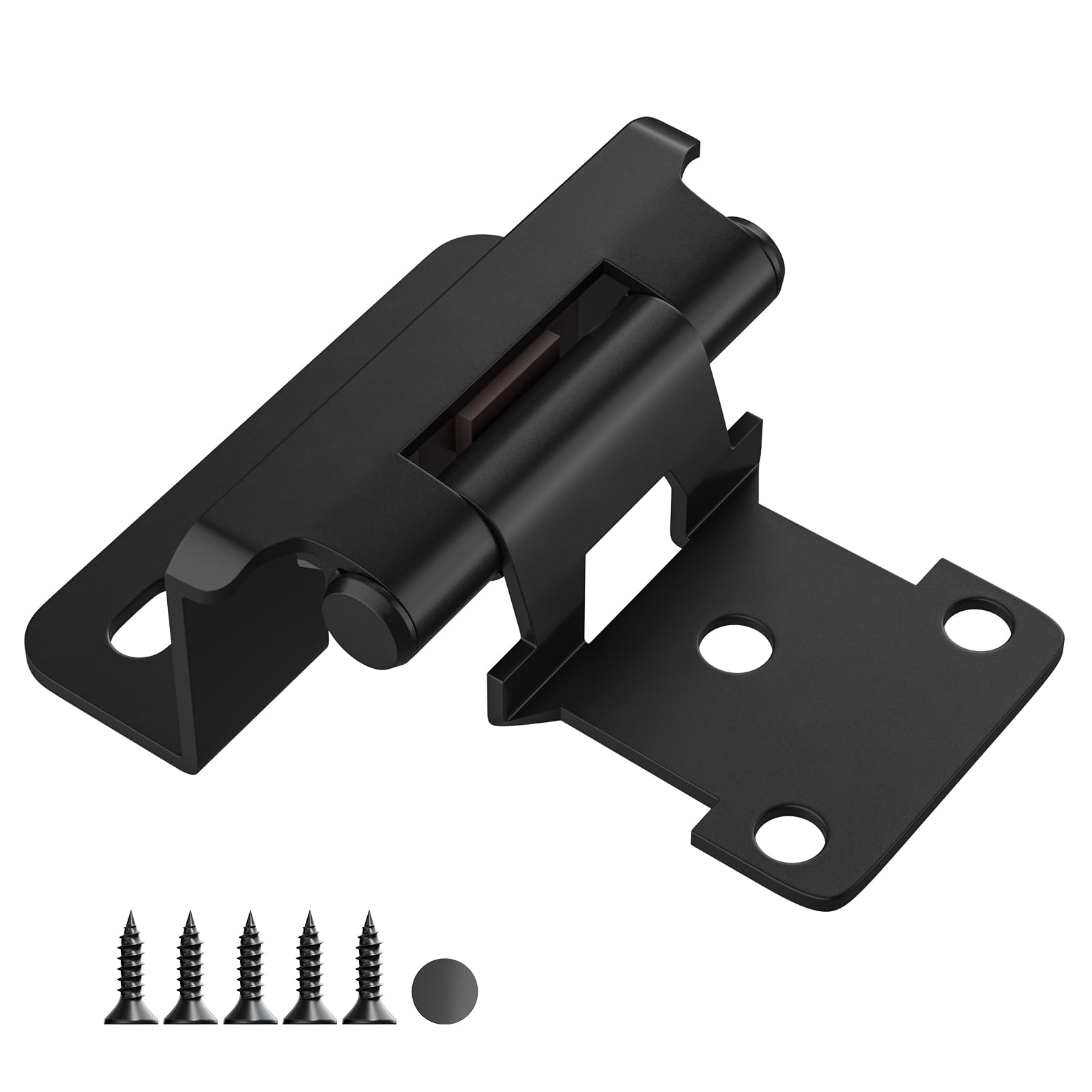 Black Cabinet HOSOM 50-Pack 1/2 Inch Overlay Cabinet Hinges - Self