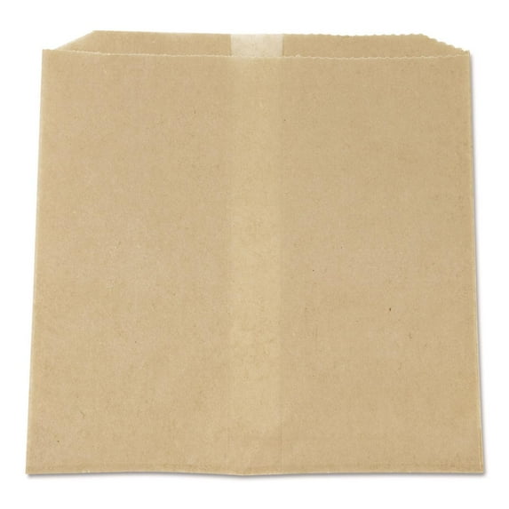 HOSPECO 6802W 8.5 in. x 7 in. x 8 in. Waxed Napkin Liners for Most Swing-Top Type Receptacles - Brown (500/Carton)
