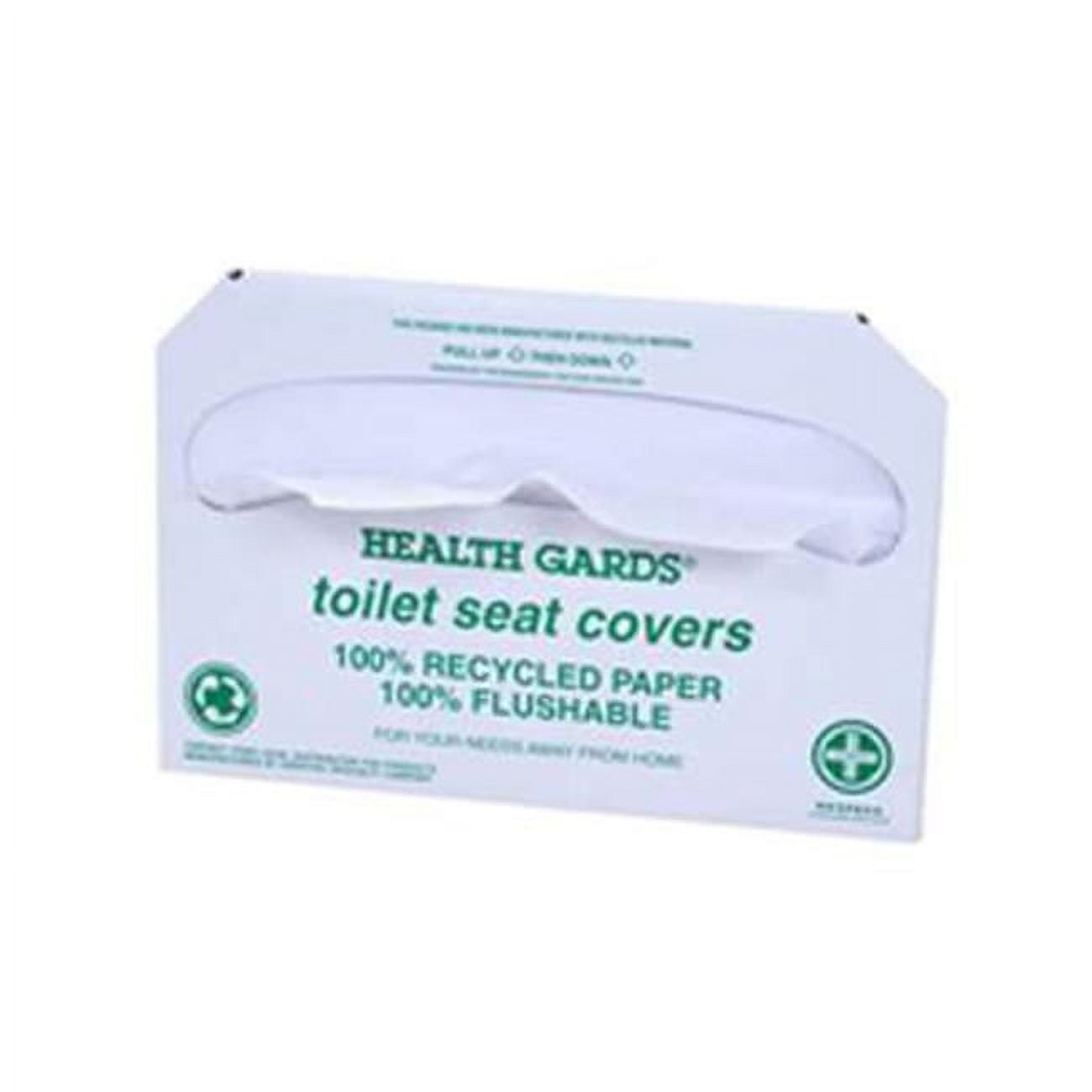 HOSPECO Health Gards Green Seal Recycled Toilet Seat Covers, White, 250
