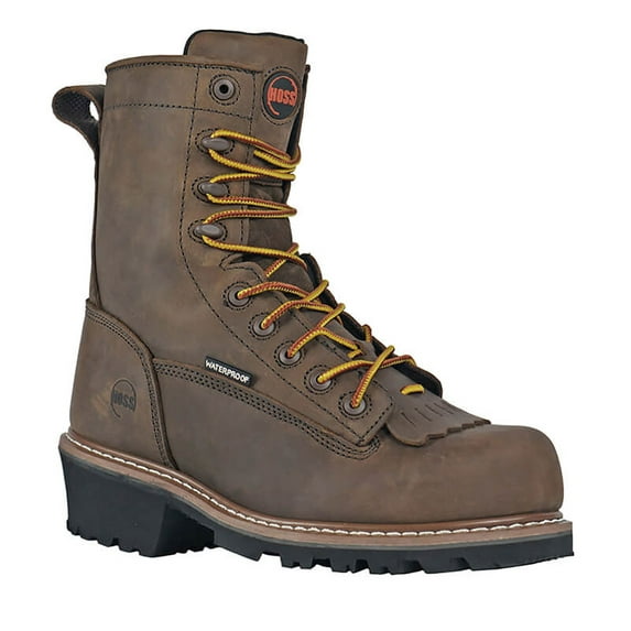 HOSS Boots Men's Cross Cut Composite Toe Logger Work Boots