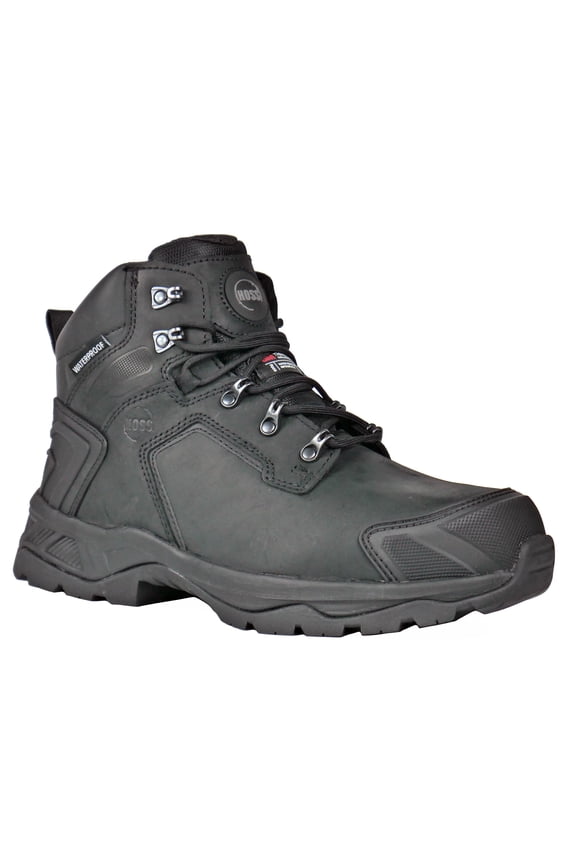 HOSS Men’s Composite Toe Insulated Waterproof Work Boot Slip Resistant EH Chiller Black