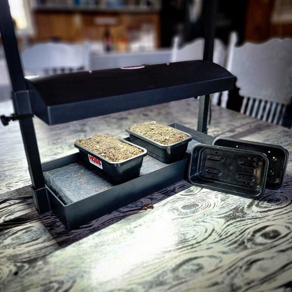 HOSS Kitchen Garden Light Kit | 6400K LED Lights with 4 Trays | Grow Lettuce, Greens, Herbs, Transplants and More!