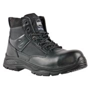HOSS Men's 6" Watchman Soft Toe Work Boot Black Buffalo Leather - 51170