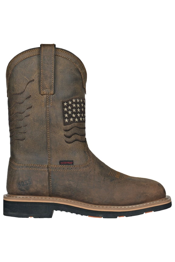 HOSS Rushmore Men's 11-inch Composite Toe Puncture-Resisting Waterproof Western Work Boot