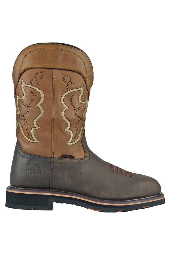 HOSS Showdown Men's 11-inch Composite Toe Puncture- Resisting Waterproof Western Work Boot