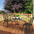 thumbnail image 1 of HOSSLLY 3 Piece Bistro Set,Outdoor Patio Set,Anti-Rust Cast Aluminum Bistro Table Set for Park Yard Front Porch Furniture(Bronze), 1 of 9