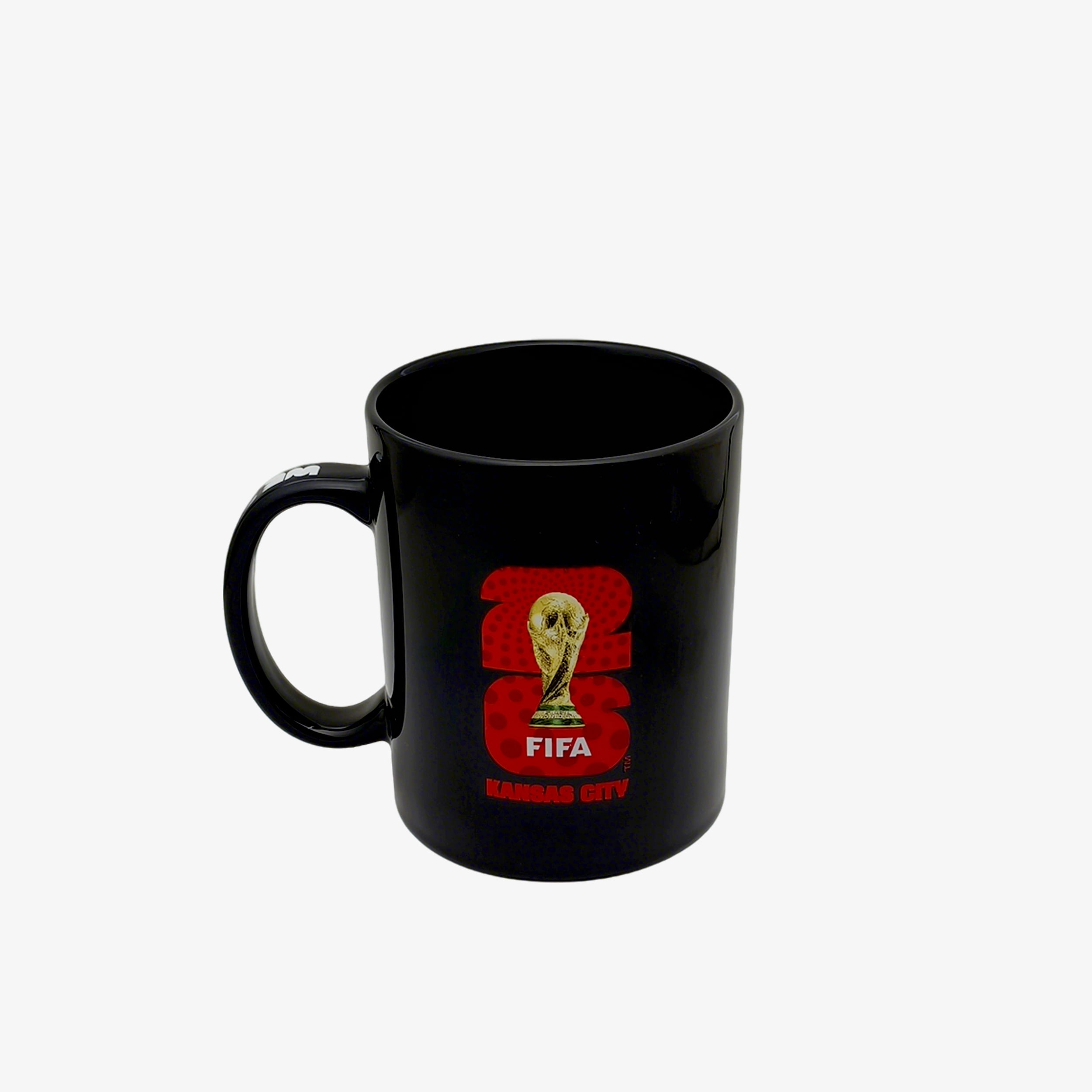 FIFA World Cup 2026 Host City Black Ceramic Soccer Mug - Kansas City