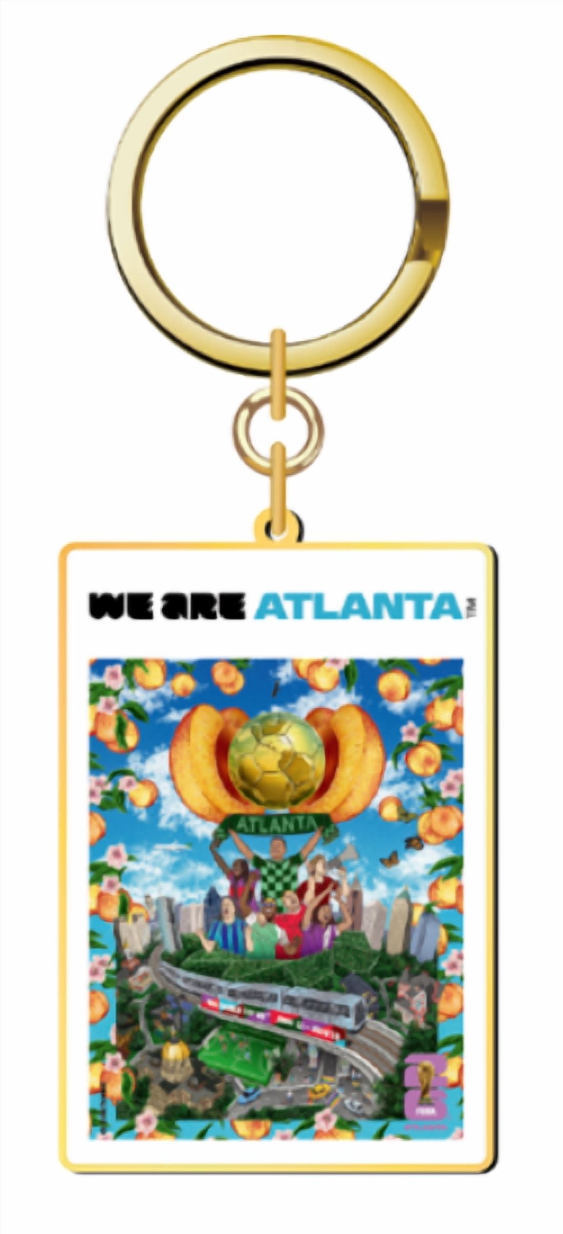 FIFA World Cup 2026 Host City Soccer Poster Keychain - Atlanta