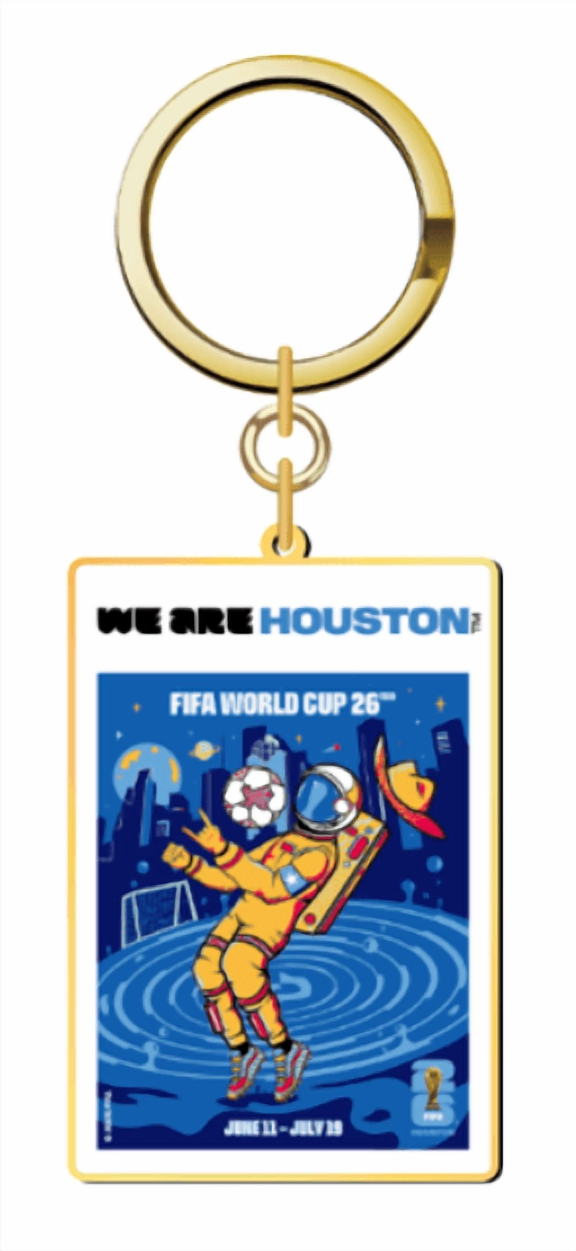 FIFA World Cup 2026 Host City Soccer Poster Keychain - New York