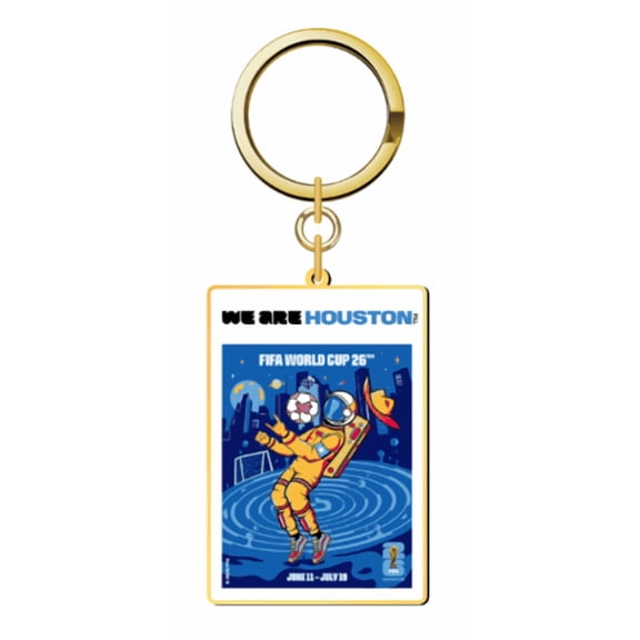 FIFA World Cup 2026 Host City Soccer Poster Keychain - Houston