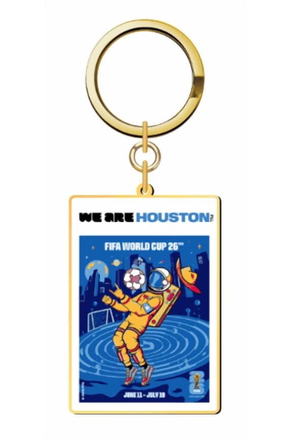 FIFA World Cup 2026 Host City Soccer Poster Keychain - Houston