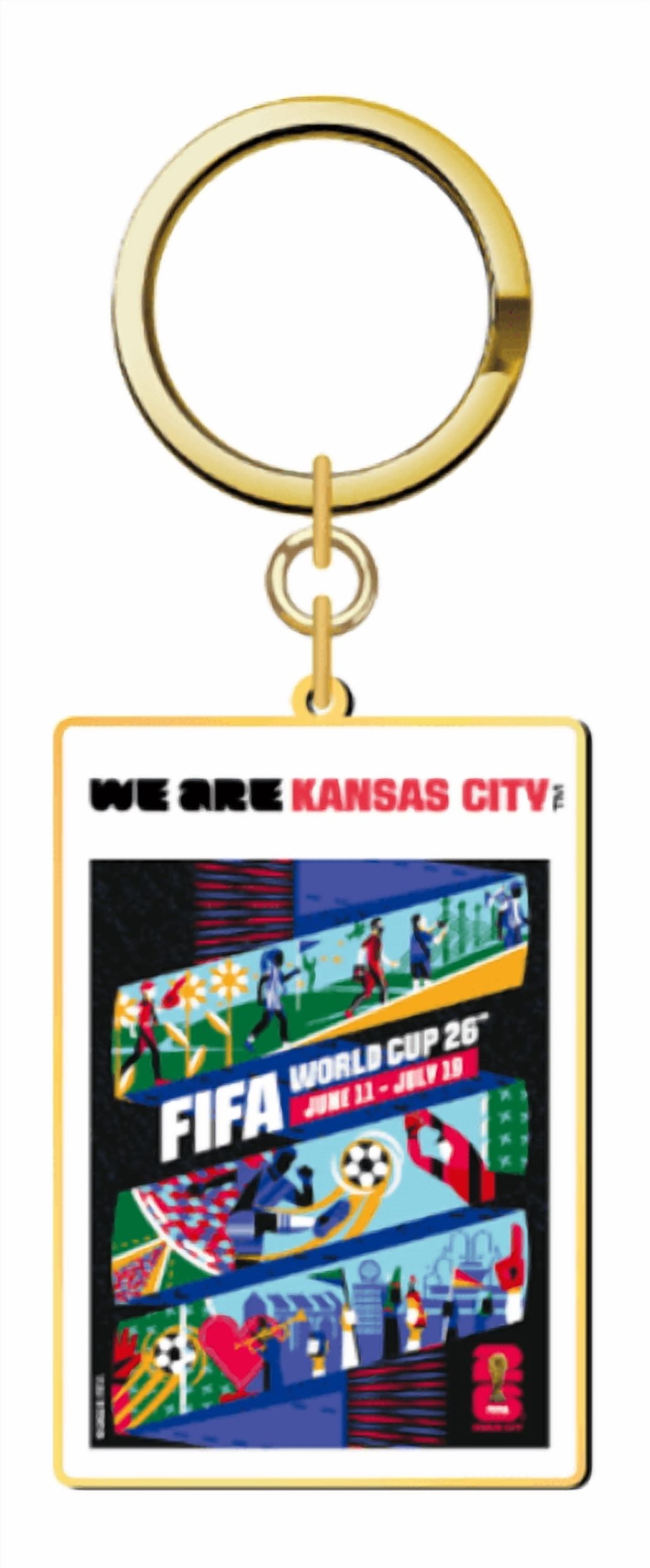 FIFA World Cup 2026 Host City Soccer Poster Keychain - Kansas City