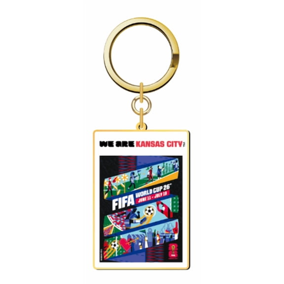 FIFA World Cup 2026 Host City Soccer Poster Keychain - Kansas City