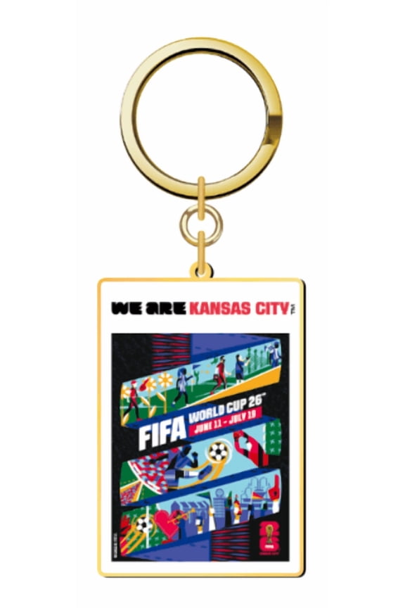 FIFA World Cup 2026 Host City Soccer Poster Keychain - Kansas City