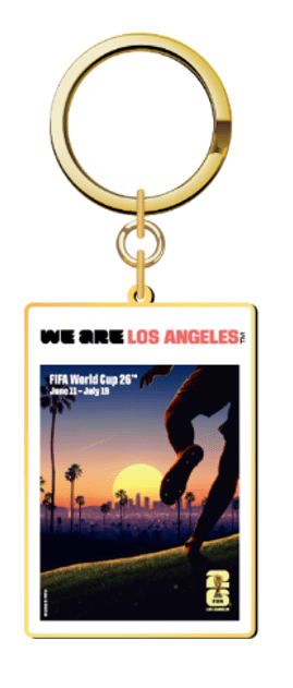 FIFA World Cup 2026 Host City Soccer Poster Keychain - Los Angeles