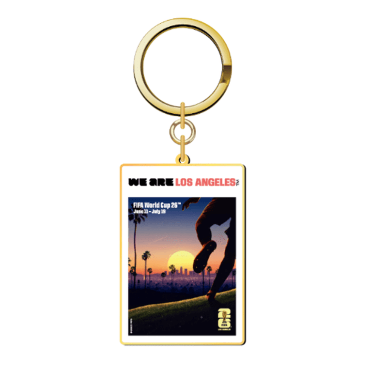 FIFA World Cup 2026 Host City Soccer Poster Keychain - Los Angeles