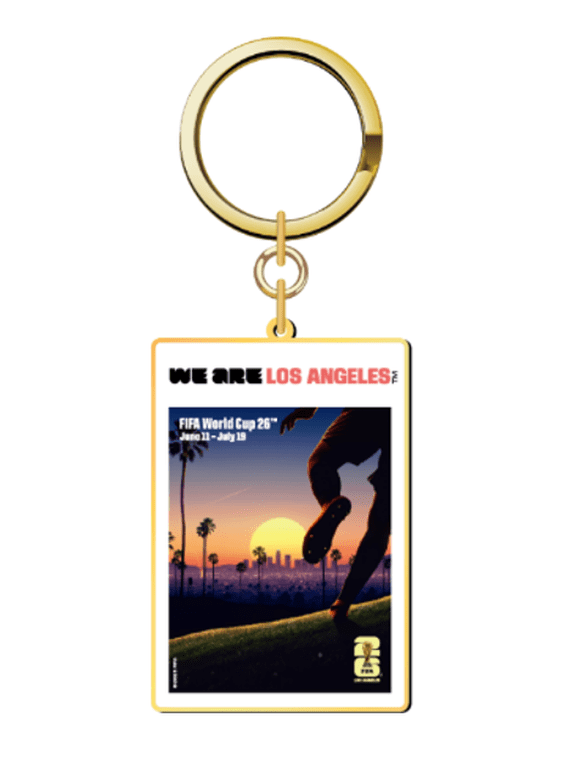 FIFA World Cup 2026 Host City Soccer Poster Keychain - Los Angeles