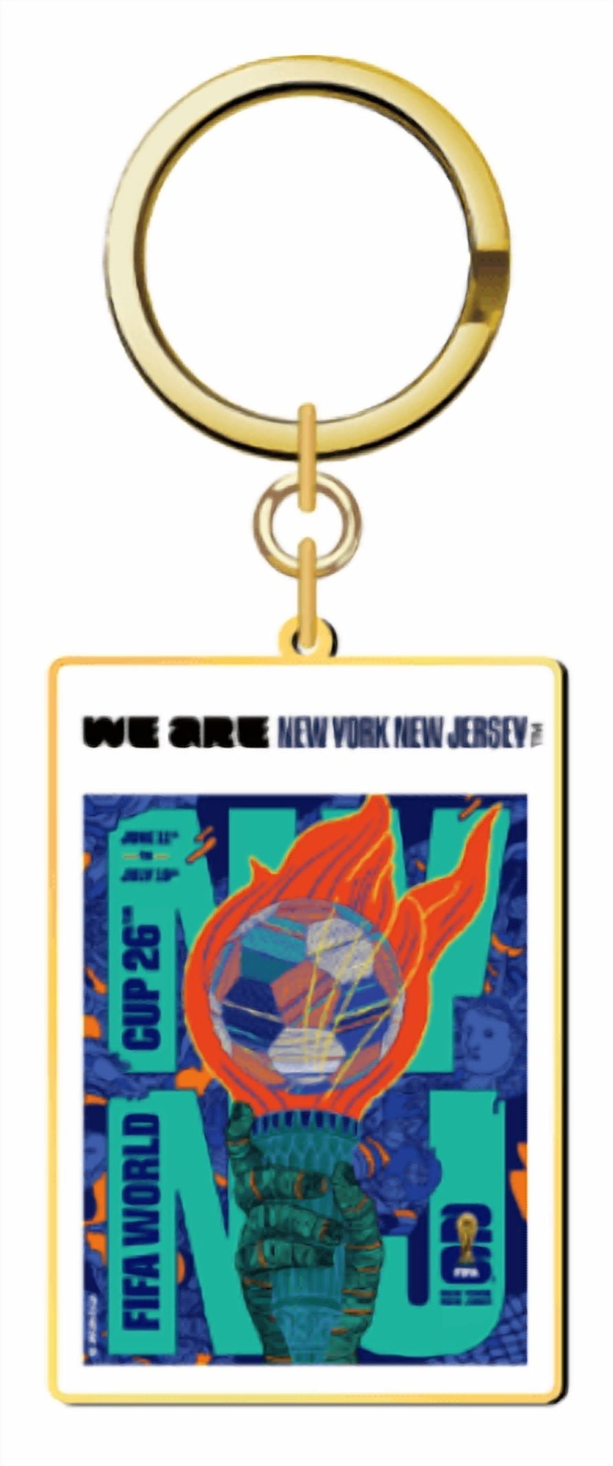 FIFA World Cup 2026 Host City Soccer Poster Keychain - Dallas