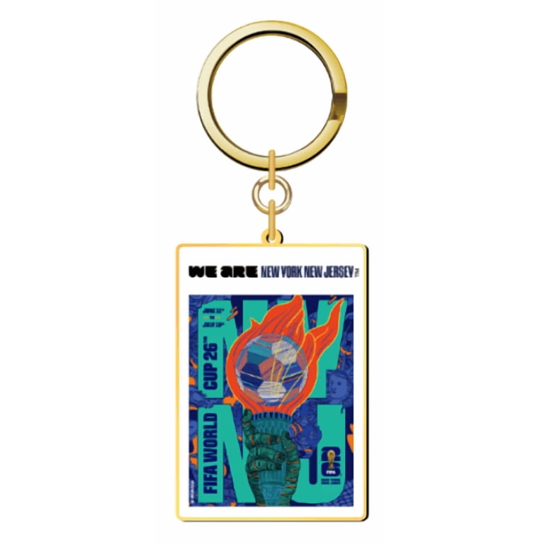 FIFA World Cup 2026 Host City Soccer Poster Keychain - New York