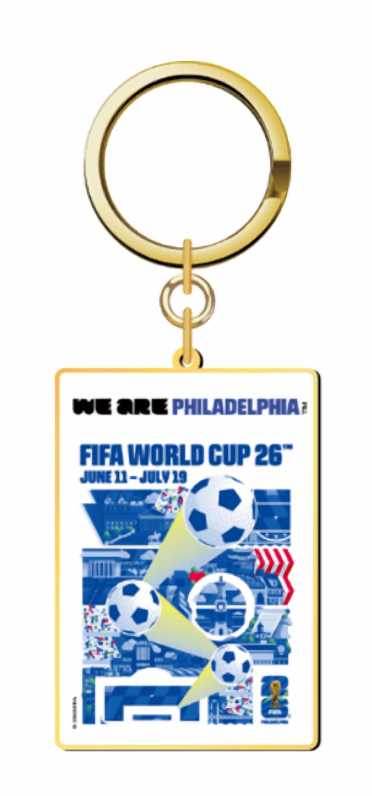FIFA World Cup 2026 Host City Soccer Poster Keychain - New York