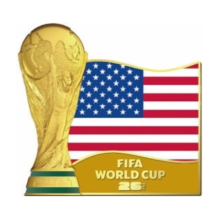 FIFA World Cup 2026 2.5D Trophy Pin with Country Flag - USA