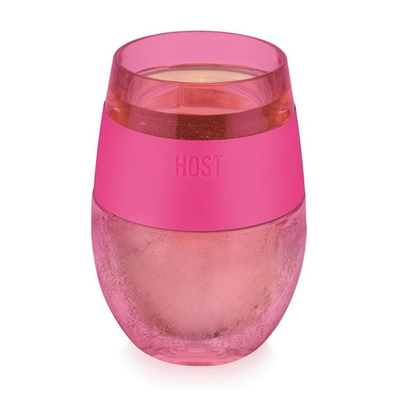 Host Wine Freeze Cooling Cup, Double Wall Insulated Tumbler, 8.5 oz Magenta