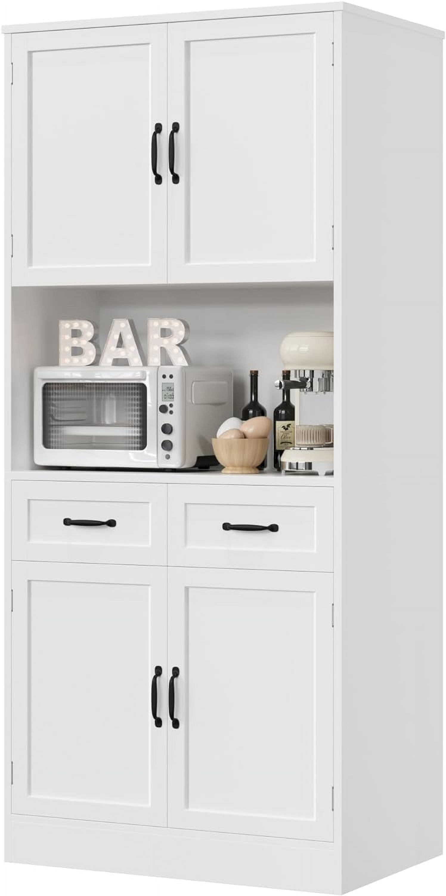 HOSTACK 71“ Tall Kitchen Pantry Storage Cabinet, Modern Kitchen Hutch ...