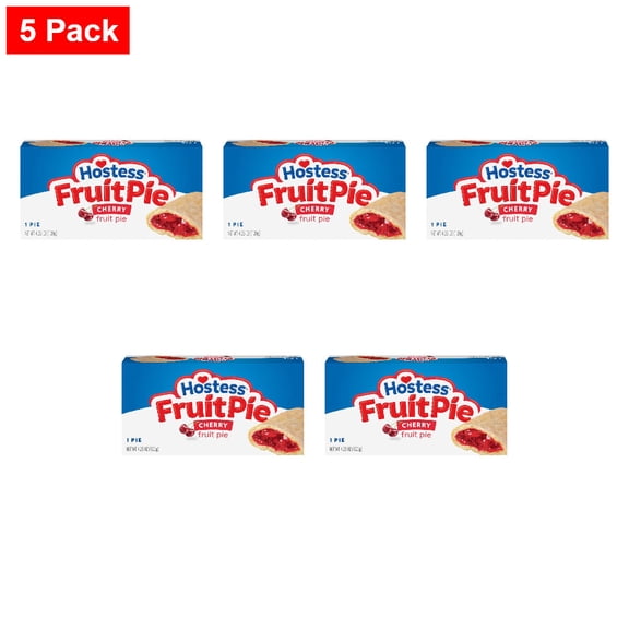 HOSTESS Cherry Fruit Pie Single Serve, 4.25 oz - 5 Pack