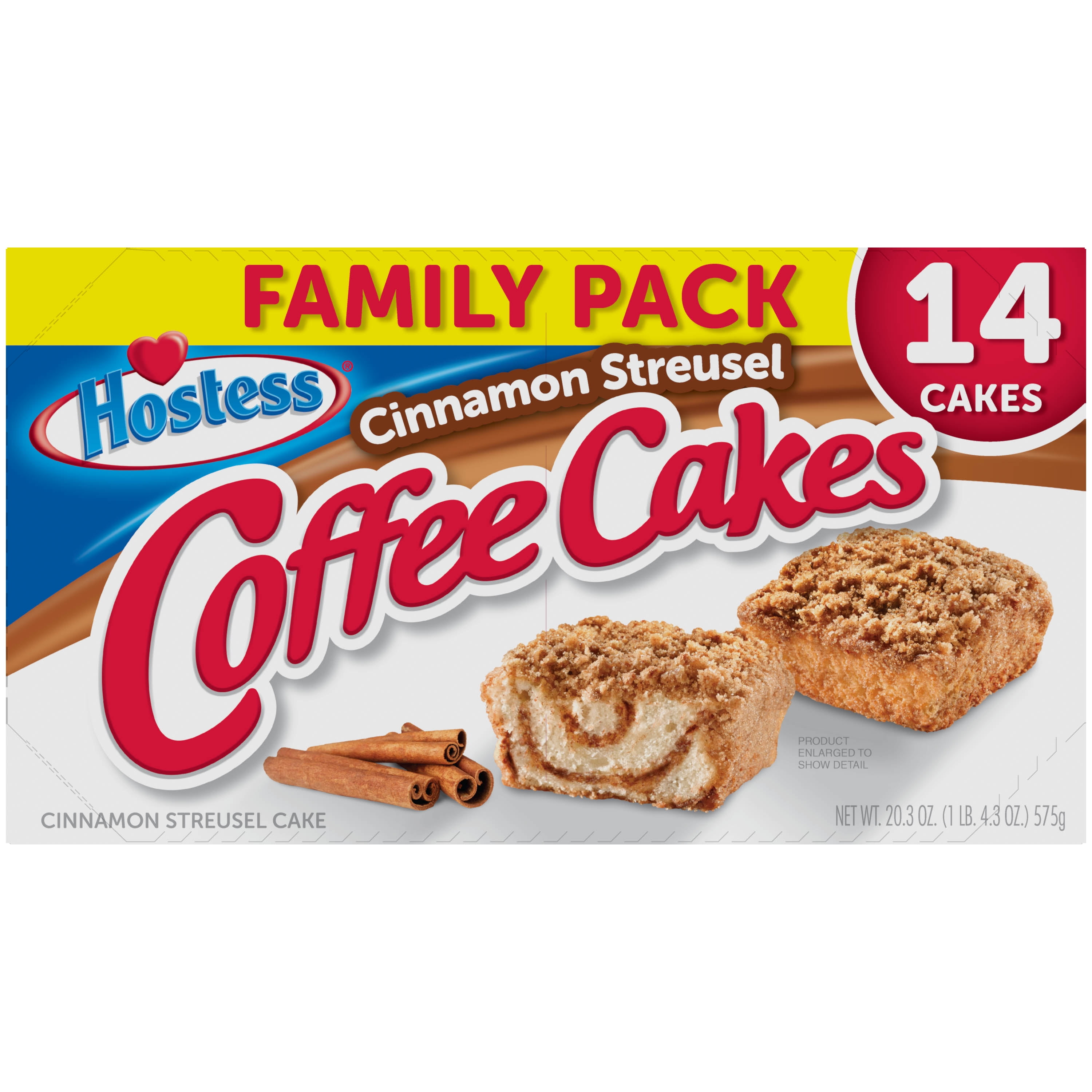 HOSTESS Cinnamon Coffee Cake, Topped with Streusel, Individually