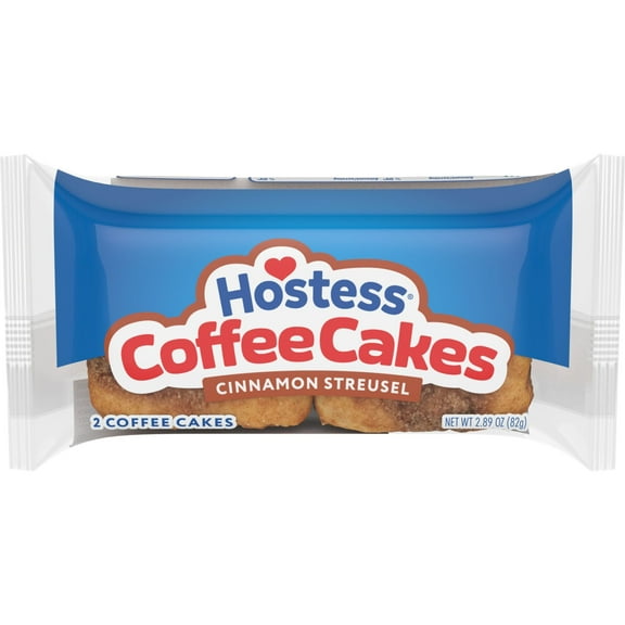 Hostess Coffee Cakes, Cinnamon Streusel, 2.89 oz Sleeve (2 Snack Cakes)