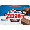 thumbnail image 1 of Hostess Zingers Snack Cakes, Artificially Flavored Iced Devil’s Food Cake, 12.7 oz Box (10 Ct.), 1 of 12