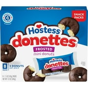 Hostess Donettes, Frosted Mini Donuts, Box of 8 On the Go Packs