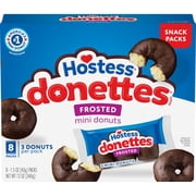 Hostess Donettes, Frosted Mini Donuts, Box of 8 On the Go Packs