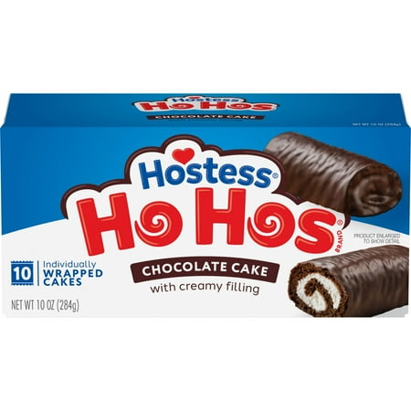 Hostess Ho Hos, Chocolate Snack Cake Rolls, 10 oz Box (10 Ct.)