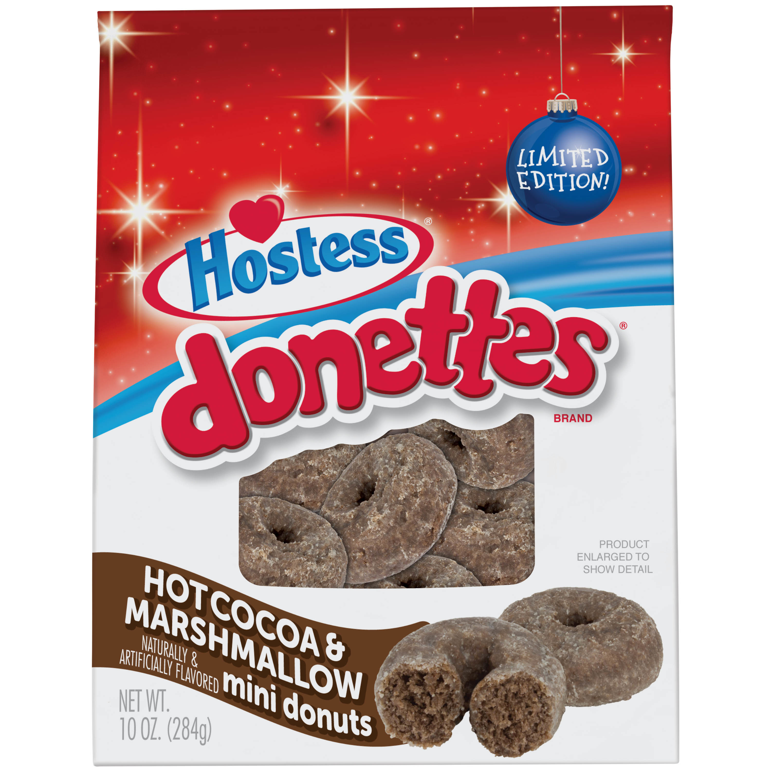 HOSTESS Hot Cocoa & Marshmallow Flavored DONETTES Donuts Bag, 10 oz - image 1 of 10