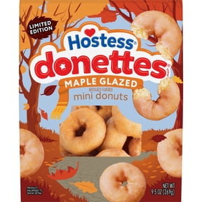 Hostess Donettes, Maple Glazed Mini Donuts, Artificially Flavored, 9.5 oz Bag